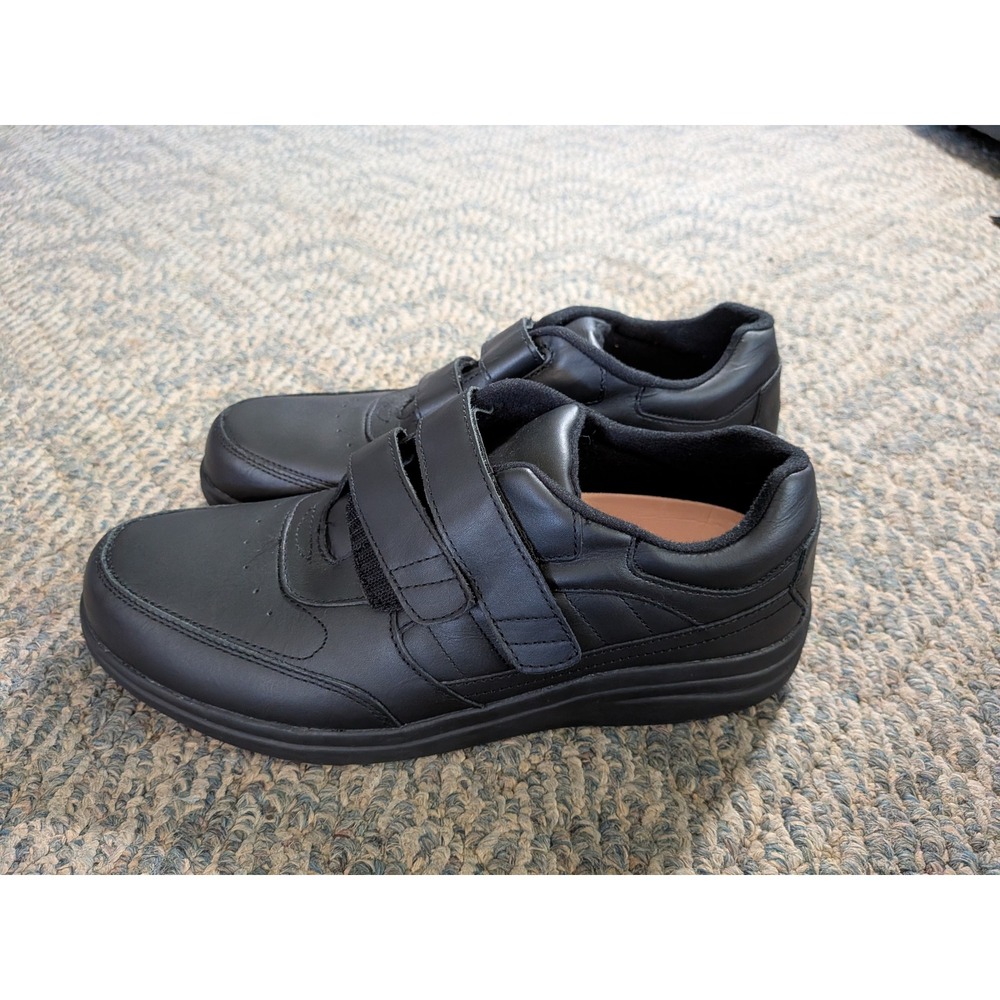 PW Minor Performance Walker Double Strap Black Leather Shoes Mens 10.5 M 11357